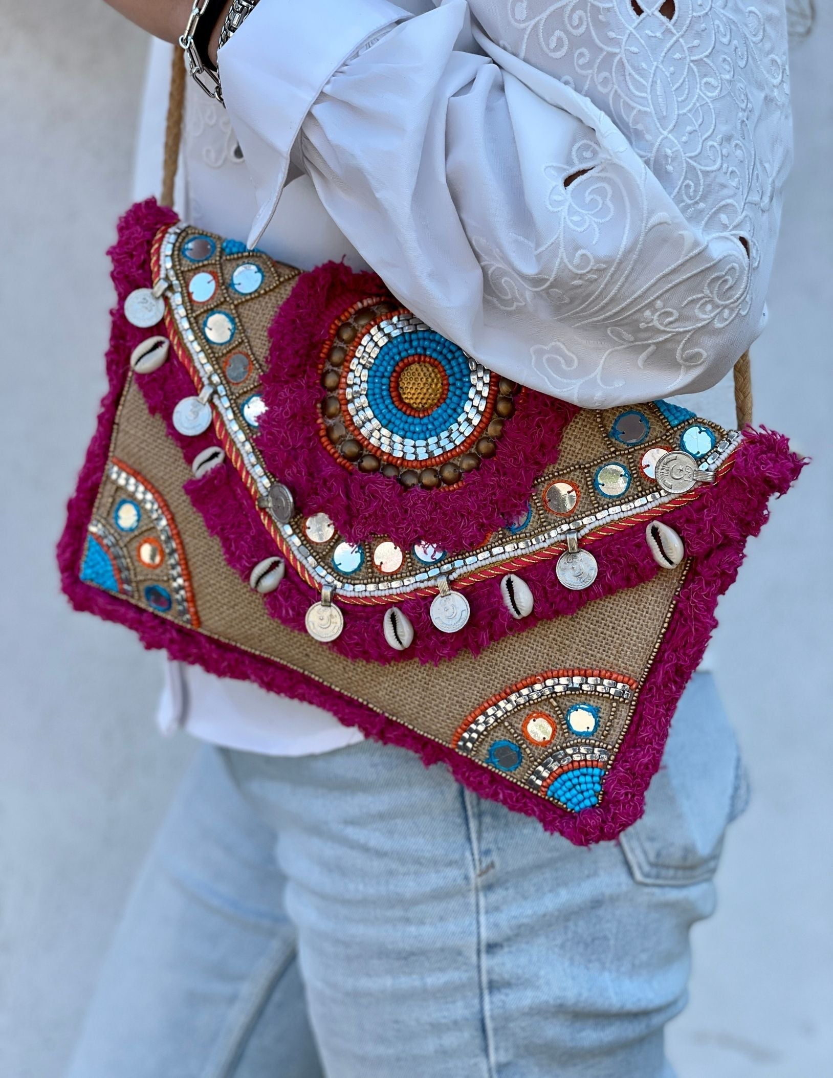 BOBBY BOHO BAG | PINK | HANDMADE