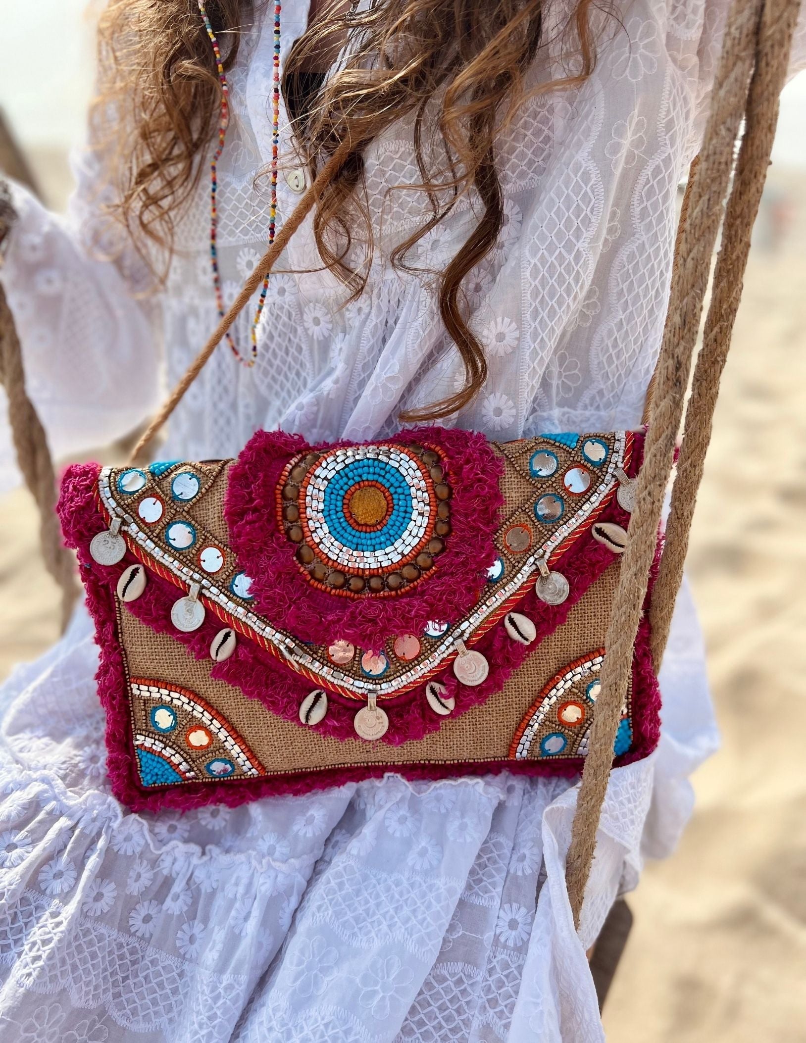 BOBBY BOHO BAG | PINK | HANDMADE